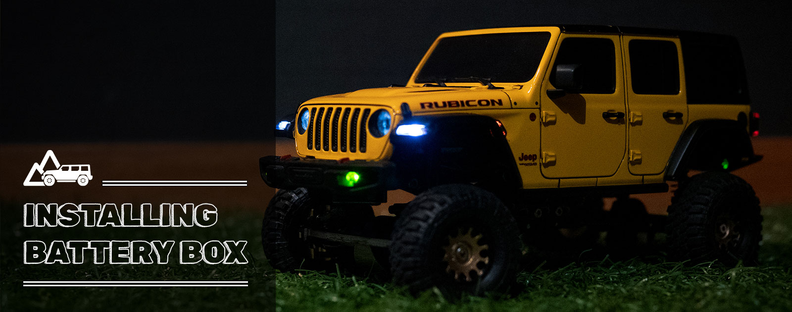 ミニッツ4x4 ラングラーに電池ボックスを追加してLED12灯が点灯 | WdwC