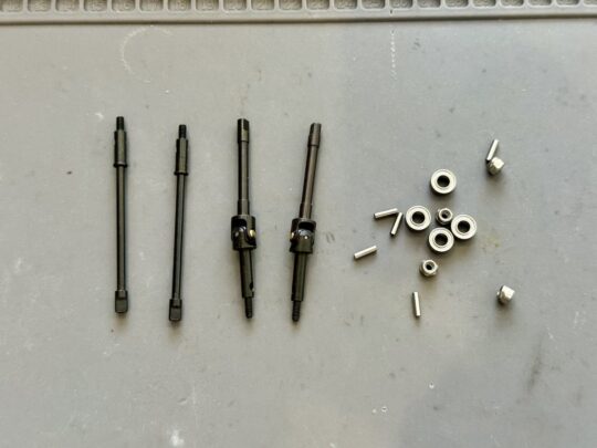 MEUS Racing Universal Joint Axle Shaft Cross Knot CVD Drive Kit for SCX24 Stock Straight Axles