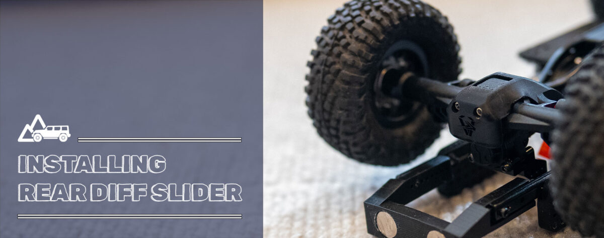 SCX24ノーマルアクスルに3Dプリントのデフスライダーを装着してみる