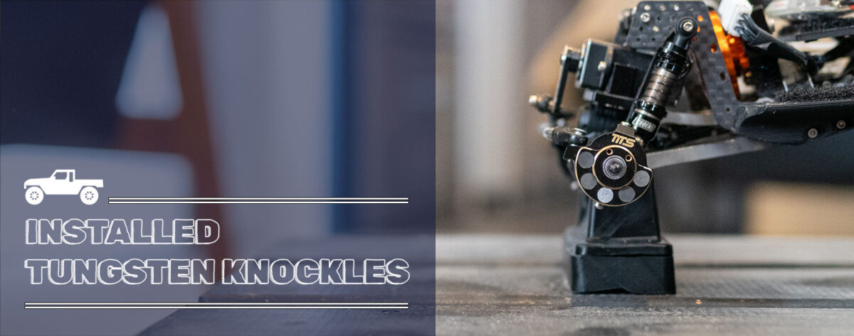 SCX24用MEUS ISOKINETICアクスルにタングステンウエイトを装着