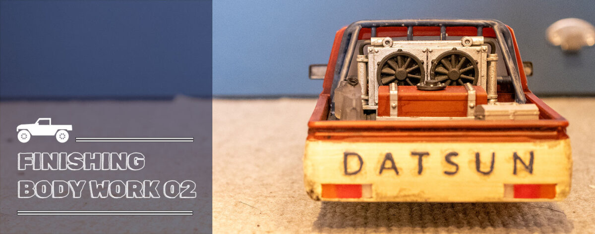 SCX24 DATSUNボディのディテールを仕上げていく 後編