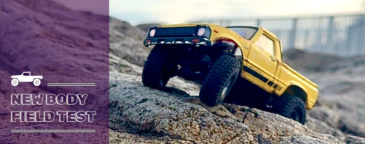 プラモボディのSCX30をミッキーロックで走らせてみた